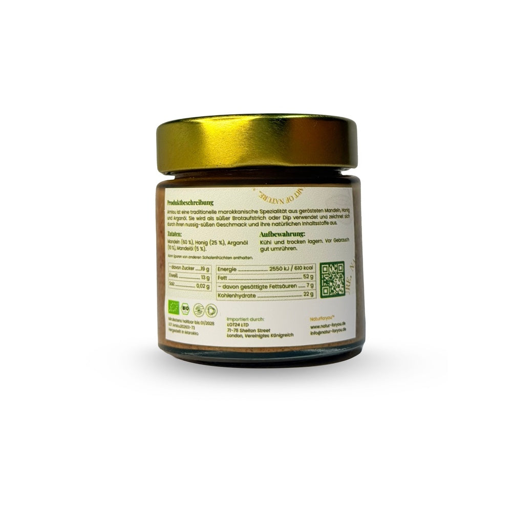 Marokkanisches Amlou 135g – Original Mandelaufstrich mit Arganöl & Honig