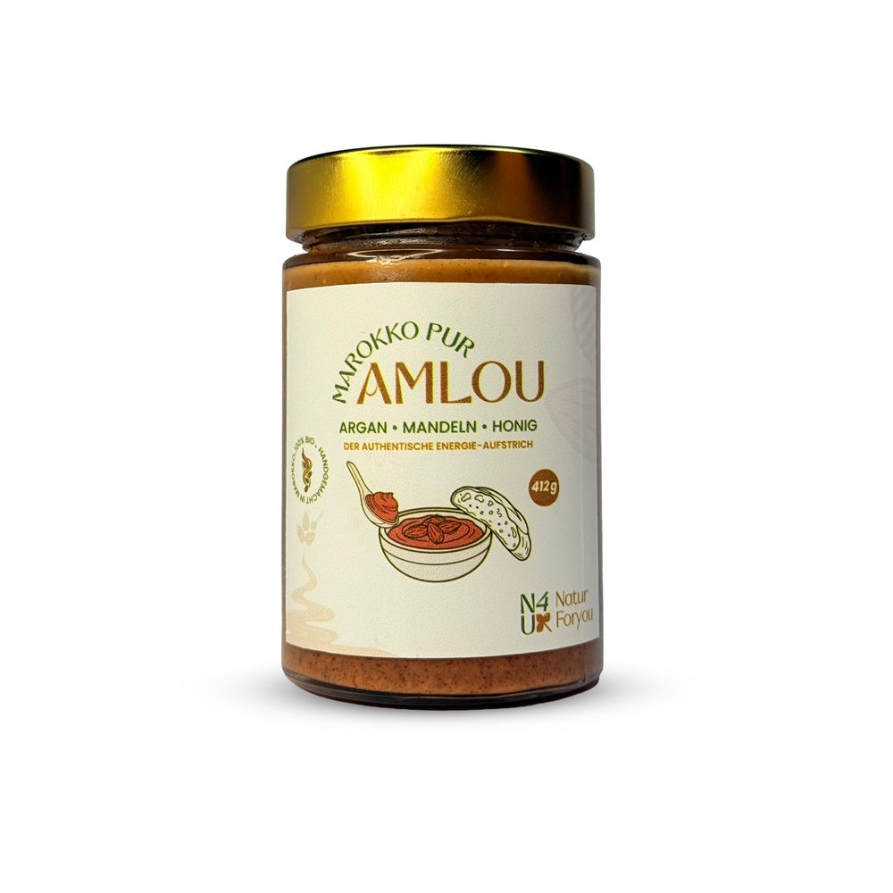 Marokkanisches Amlou 412g im Glas – Mandel, Arganöl und Honig