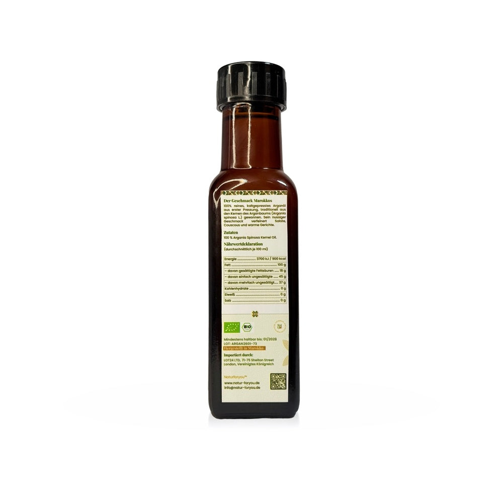 Geröstetes Speisearganöl 110ml – Kaltgepresst, direkt aus Marokko