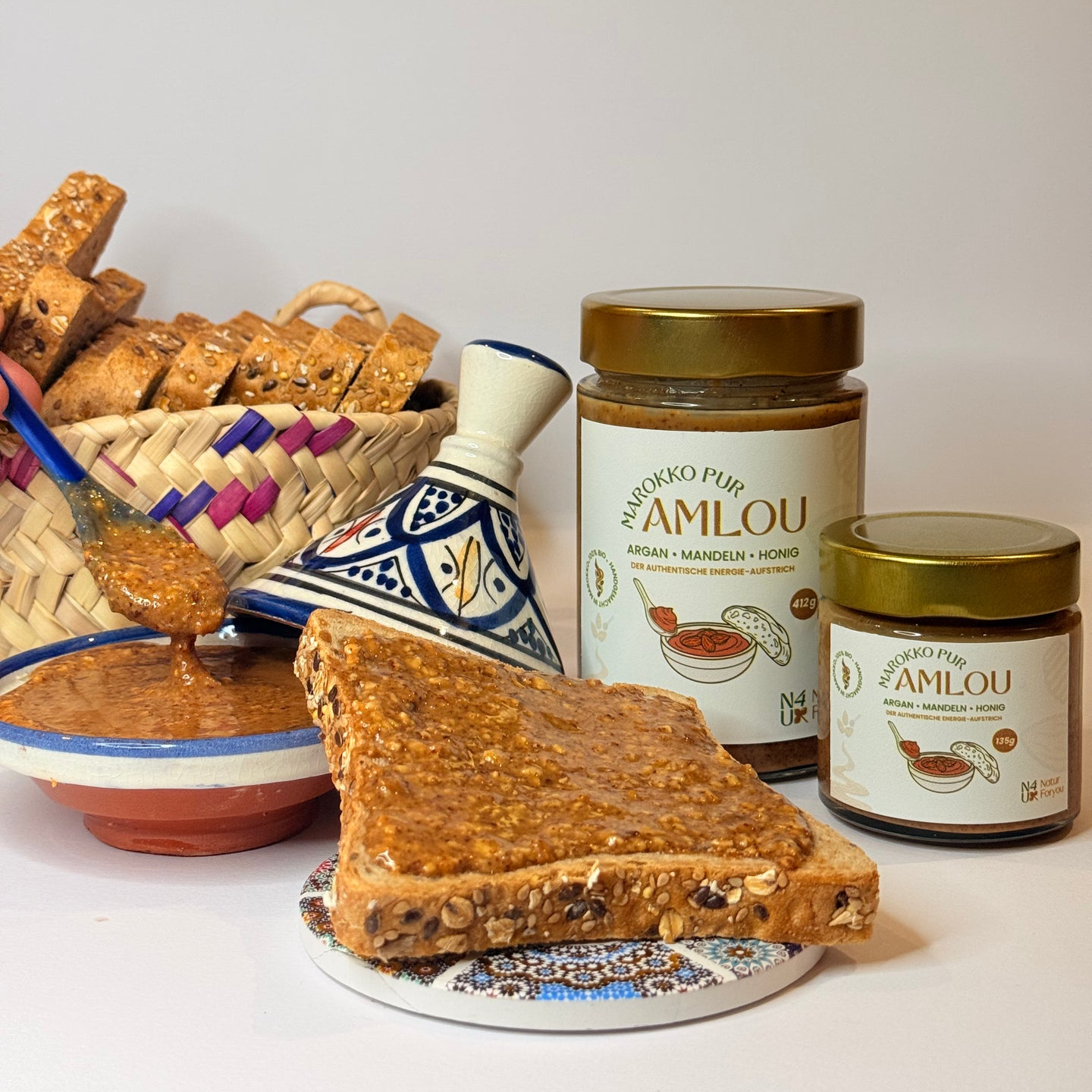 Marokkanisches Amlou 135g – Original Mandelaufstrich mit Arganöl & Honig